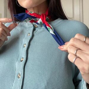 Avon Women's Red and Navy Scarf-wraps